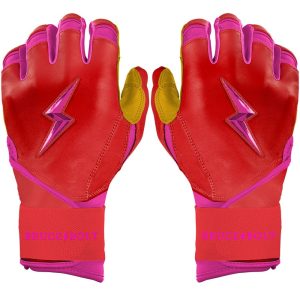 PREMIUM PRO BADER Series Long Cuff Batting Gloves - PINK